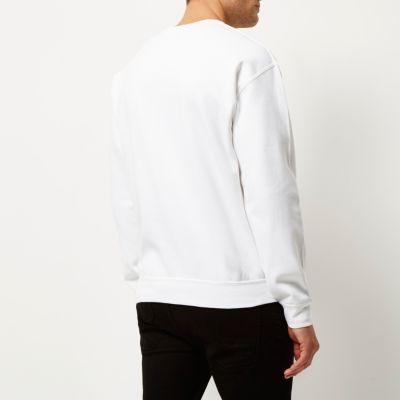 White print sweatshirt